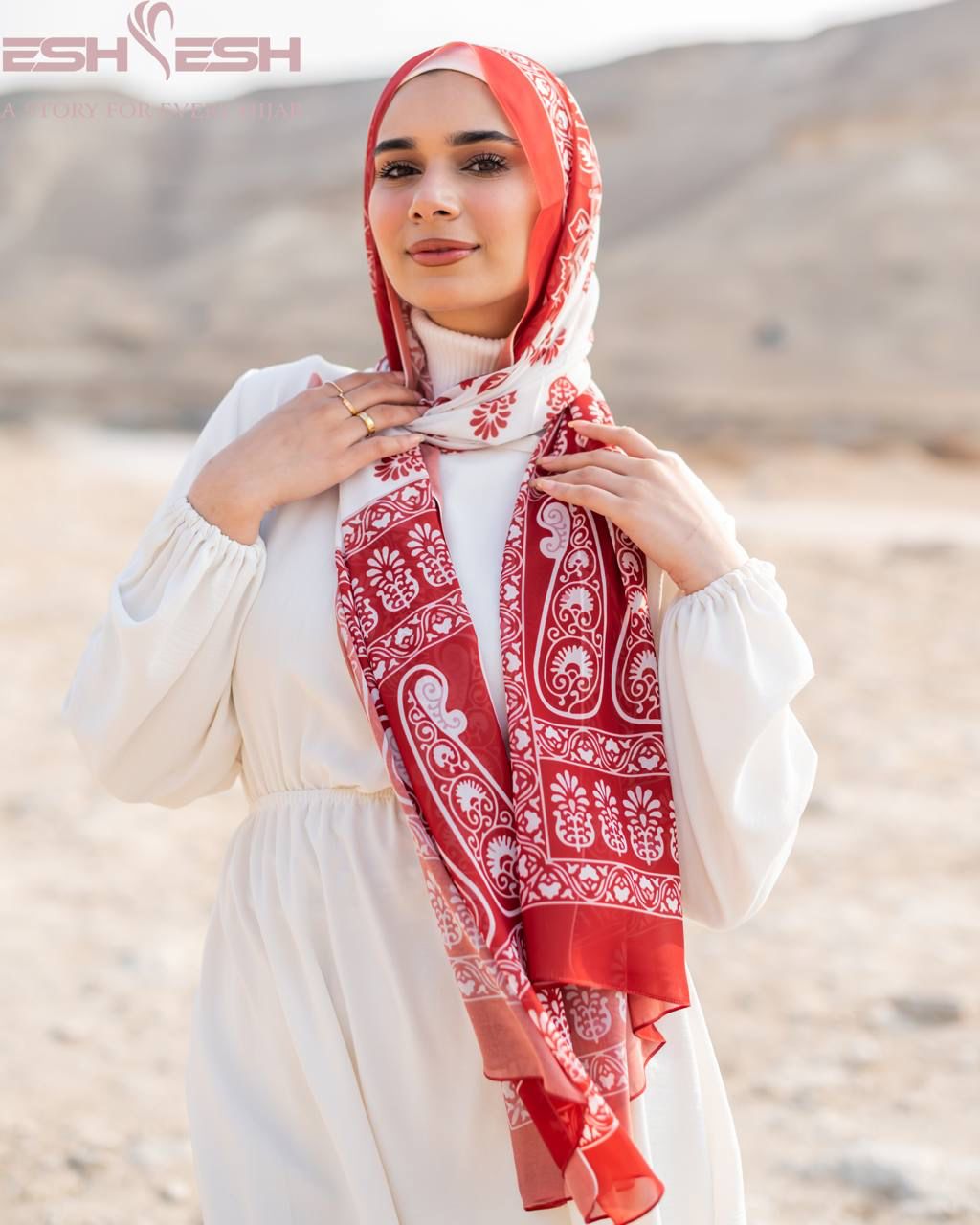 Printed Chiffon Scarf