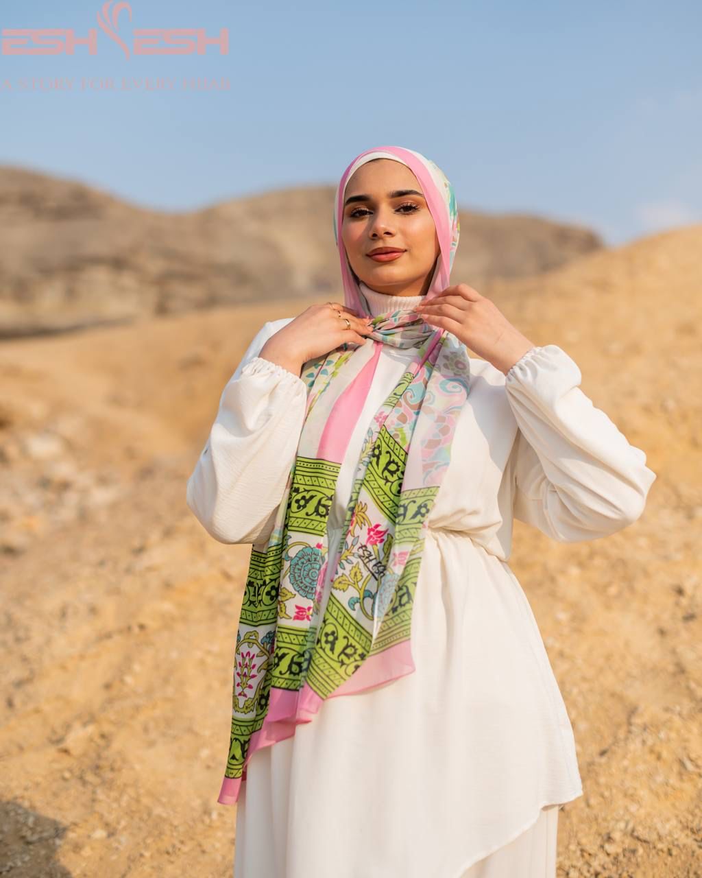 Printed Chiffon Scarf