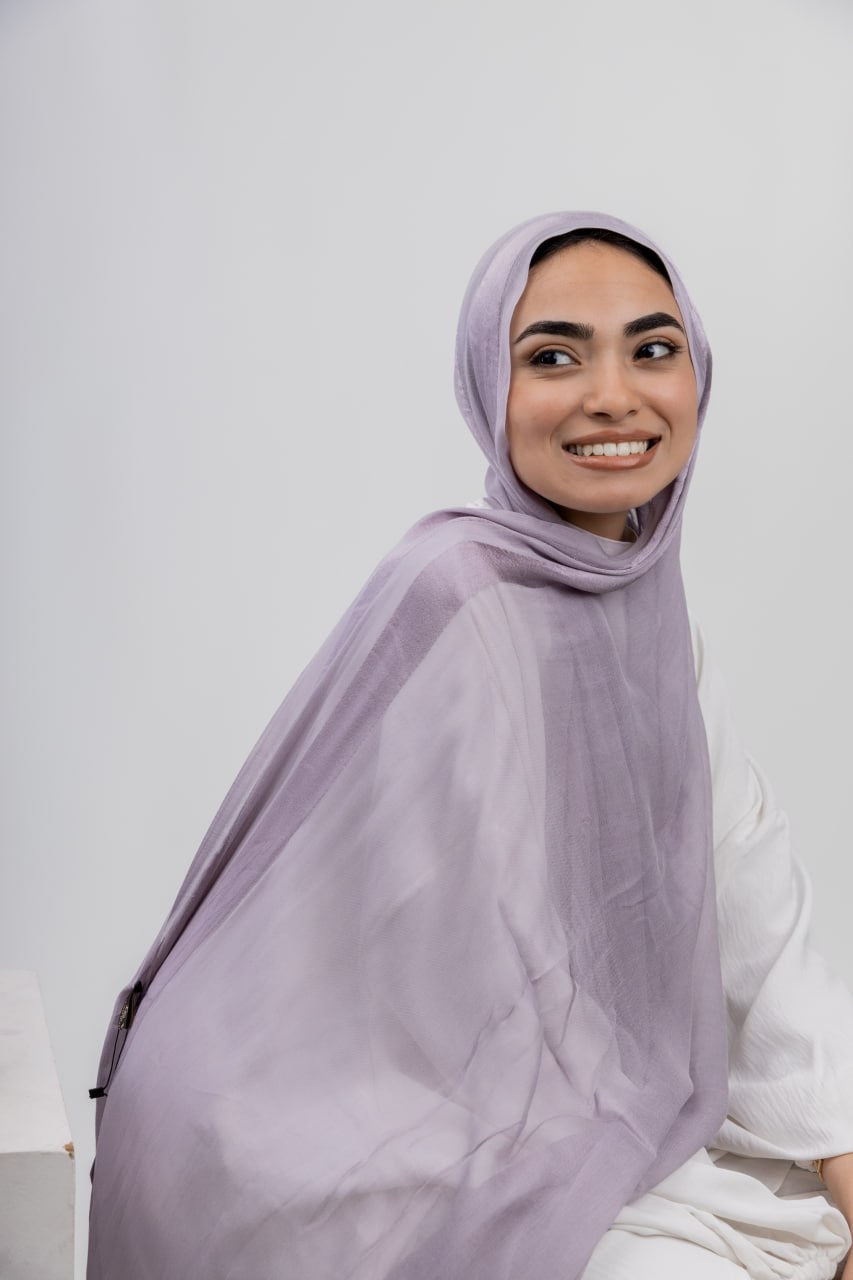 Two Satin Striped Hijab