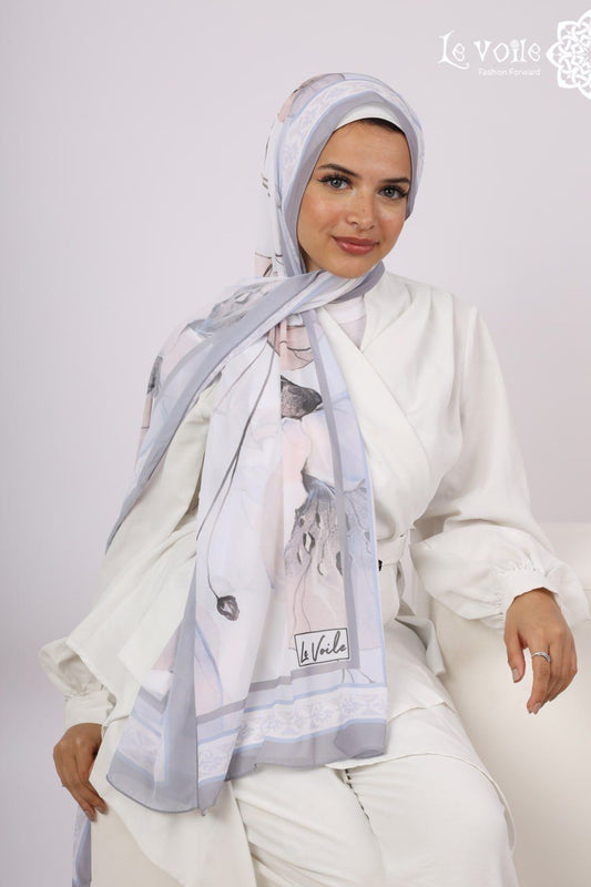 Printed Chiffon Scarf