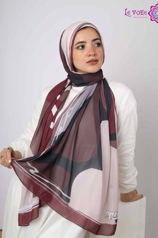 Printed Chiffon Scarf